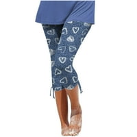 Qilakog Capri pantalone za žene, ženske udobne obrezirane pantalone za slobodno vrijeme Duksevi joga