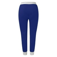 Sehao ženske ležerne hlače za jogging sa džepovima za izvlačenje mekim pantalonima Sportske hlače, plavi