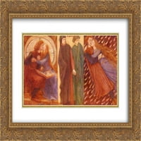 Dante Gabriel Rossetti Matted Gold Ornate uramljena umjetnost 'Paolo i Francesca da Rimini'
