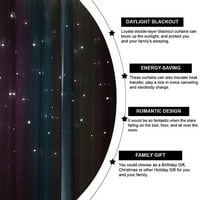Romantični dvoslojni tulle + Blackout Gradient Curking sprat zvjezdane zvijezde Dječje djece Dekor spavaće