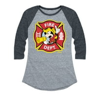 Disney - vatrogasac Mickey - Odjel za vatru - Ženska grafička majica Raglan