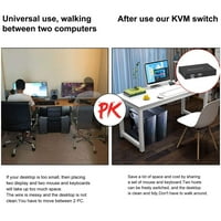 Rybozen KVM prekidač HDMI Port Box, Računari dijele miš na tipkovnici i HD monitor, HUD 4K, podržavaju