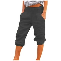 Dezsed ženske hlače sa širokim nogama pamučne pantalone ravne hlače casual jogger hlače
