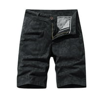 Brglopf muške pulstere za teretni kratke hlače sa džepovima Trendi Ispis ravno ležerne prilike na otvorenom