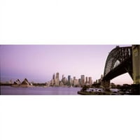 Panoramske slike PPI80069L most preko uvale sa neboderima u pozadini Sydney Harbor most Sydney New South