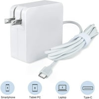 -Maje bijele zamene punjača od 65W ispravljača za Lenovo 00hm 00hm 00hm Power USB-C Cord