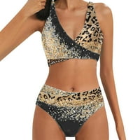 Kupaći kostimi Žene Leopard Print Trougle Gaties S Set Monokini Crna S