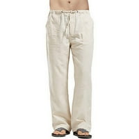 Muške harem hlače Ležerne prilike pamučne posteljine vrećice Labavi ogrtači joga hipi pantalone