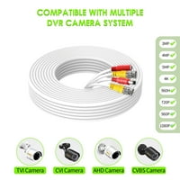 -Geek 25ft bijeli kabel koristi u vanjskom ili zatvorenom, odličnom protupožarnom otpornoj kablu, video