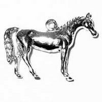 Sterling Silver 18 BO lanac 3D veličanstveni ogrlica od arapskog konja