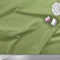 Soimoi Green baršunasta tkanina umjetnička cvjetna tiskana tkanina od dvorišta široka