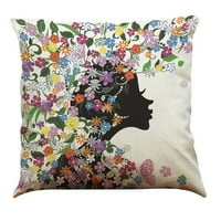 Siaonvr san Butterfly Girl Pamuk posteljina bacač jastučni jastuk Cushion Cover Cover Home Decor b