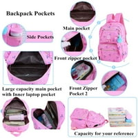 Ransitti ruksak za ispis srca Set luk elementarne školske torbe za putni ruksak