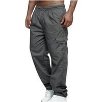 Muške radne pantalone nacrtaju više džepne ravne hlače na otvorenom teretna hlače