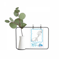 Kulturna ručna cvjetna linija crtež uzorak prozirno staklo Viseće boca za ukrašavanje vaze