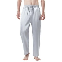 Odeerbi svilene pajama hlače za muškarce casual moda čipkasti elastične reflektirajuće hlače duge tubene