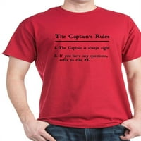 Cafepress - kapetanski pravila tamne majice - pamučna majica