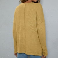 Žene Ležerne modne pulover s dugim rukavima V-izrez