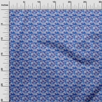 Onuone svilena tabby srednja plava tkanina Geometrijska DIY odjeća za preciziranje tkanine Tkanina od