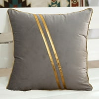 Fusipu Sofa dekor jastučnice udobne jastučnice Zlatni prugasti kvadratni poklopac