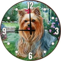 Drveni zidni sat Jorkširski terijer pas veliki zidni sat