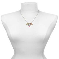Delight nakit akril 5 16 vruće ružičasto srce višebojna kristalna mama šarm ogrlica