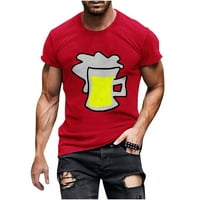 Muški atletski kratki rukav moda nova modna muška majica 3D ne pozicioniranje pivo za pivo, majica s
