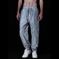 Muške hlače Modne labave hop fluorescentne noge za noćne sportove za noći za mlade Jogging hlače opušteno