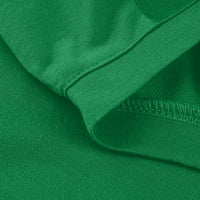 Ženski vrhovi s dugim rukavima odštampana bluza Ležerne prilike za žene Ljetne posade T-košulje Tuničke majice zeleno 3xl