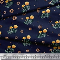 Soimoi plava mahovina Georgette tkanina marigold cvjetna tkanina za ispis pored dvorišta široka