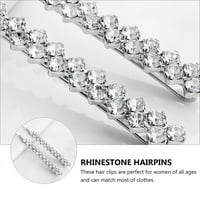 Kosa Bobby Rhinestone Clips Crystal Pin Metalni dodaci Barretts Dekorativni srebrni dijamantni bliježi frizure za kosu