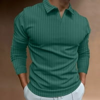Muške polo majice Sport Ležerne prilike s dugim rukavima Wicking Golf polo majica pamuk tanak fit rever tenis bluza vrhovi