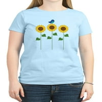 Cafepress - Suncokret Vrt Bird Ženska vrednost majica - Ženska klasična majica