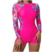 Jedno kupaće kostimi za žene Print Šivanje Ležerne prilike Ležerne prilike All-in-One Bikini Swimsui