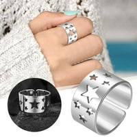 Keusn šuplje zvjezdani srčani prstenovi za žene Muškarci Splice Otvori Parovi Prstenje Nakit Pokloni Pribor Obećaj prsteni prsten za venčanje