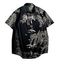 Muška havajska majica casual gumb dolje majice kratke rukave Havajske majice za muškarce, dječak