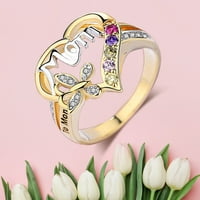 Prstenje modno slovo Boja dijamantski prsten za prstenje vole mami majke temperament dijamantnih prstenova