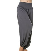 Žene Yoga Joggers Loose Workout Dukse hlače udobne salonske hlače, tamno siva, m