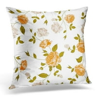 Bež male ruže cvjetni narančasti cvjetni jastuk jastuk