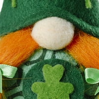Dan svetog Patrika Gnome Dekoracije Ručno rađeni Irski Leprechaun za Irski Day Saint Paddy's Day Shamrock