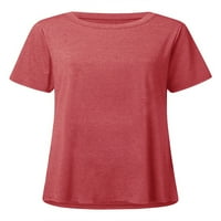 Žene Ljeto bluza s kratkim rukavima Duga majica Casual Solic Tunic Tops plus veličina