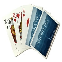 Stol rock jezero, jezero, dubina jezera, fenjer Press, premium igraće karte, kartonski paluba sa jokerima, USA