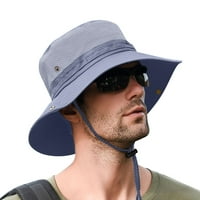 Muška UV zaštita široki šeširi za sunčanje Hlađenje mrežice Ponytail Hole kapa sklopiva šešir