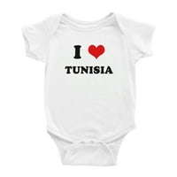 Srce Tunis voli Tunis smiješno slatke baby bodysuit skakači