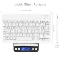 U lagana tastatura i miš sa pozadinom RGB svjetla, višestruki uređaj Tanak punjiva tipkovnica Bluetooth 5. i 2,4 GHz stabilna priključna tastatura za Dell Latitude e laptop
