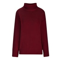 Džemper za kornjače za žene pletene pulover sa dugim rukavima