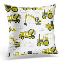 Traktor sa žutim teškim građevinskim mašinama Digger jastuk jastuk jastuk