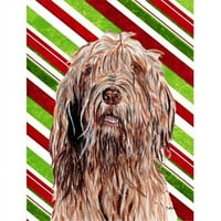 Otterhound Candy Cane božićna zastava Vrt Veličina