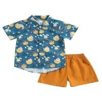 Uskršne dječje dječje dječake gospodin Outfits Jaja Zeka za ispis Majice i kratke hlače Summer odjeća