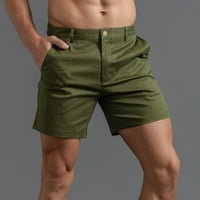 Zelene kratke hlače muškarci muški ljetne hlače od solidne boje džepne crtanje labavo brzo suhi casual